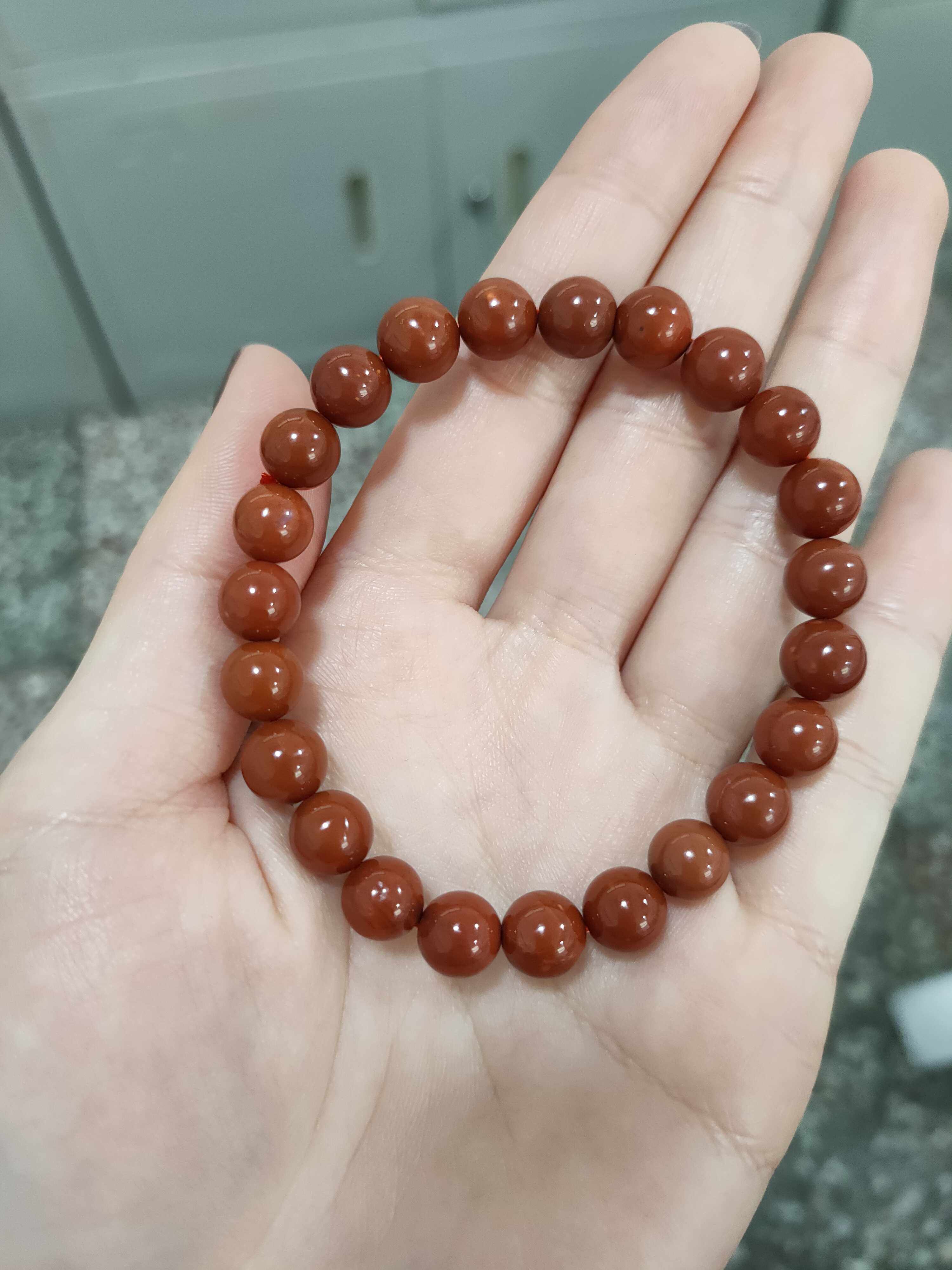 纯天然川料南红玛瑙8mm单圈手串,包邮!实物拍摄,一物一图