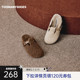 Toomanyshoes肉松包毛毛鞋 冬半拖女外穿厚底保暖勃肯