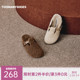 Toomanyshoes肉松包毛毛鞋 冬半拖女外穿厚底保暖勃肯