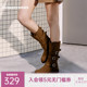 靴复古潮流显瘦女靴 摇滚偶像高筒长靴时装 Toomanyshoes新款 女鞋