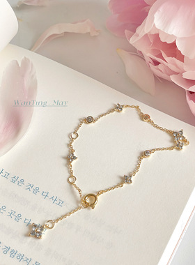 【WanTing】薄荷微风仙女适合夏天的手链设计师原创轻奢小众精致