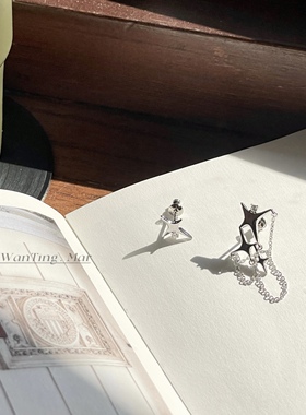 【WanTing】星河璀璨银针美术生流星雨网红耳钉女2023爆款高级感