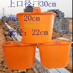 直销牛筋桶建筑工程灰桶泥桶灰盆斗水泥浆盆防摔种植花盆加厚耐磨