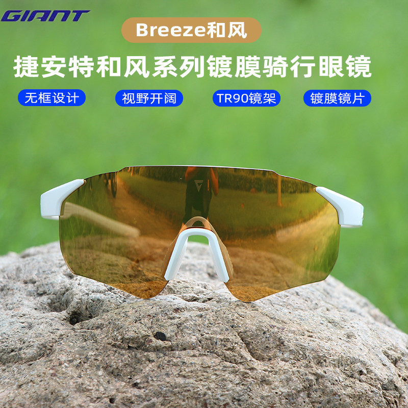Giant捷安特Breeze和风系列骑行眼镜炫彩镀膜防风护目镜骑行装备