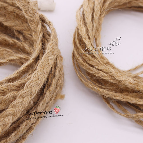 5mm工艺小辫子手工diy黄麻DIY
