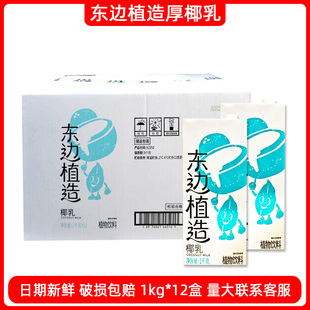 东边植造厚椰乳整箱1kg*12瓶植物饮料椰子汁奶茶咖啡专用椰奶椰浆