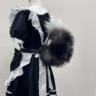 毛绒狼尾cosplay漫展道具