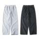 男松弛感松紧腰可束脚抗起球宽松直筒运动长裤 秋冬季 加绒加厚卫裤