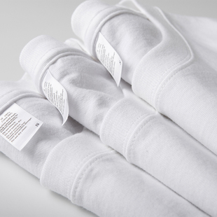 秋季新款小领口莫兰迪260G重磅纯棉长袖T恤厚圆领男女纯色打底衫