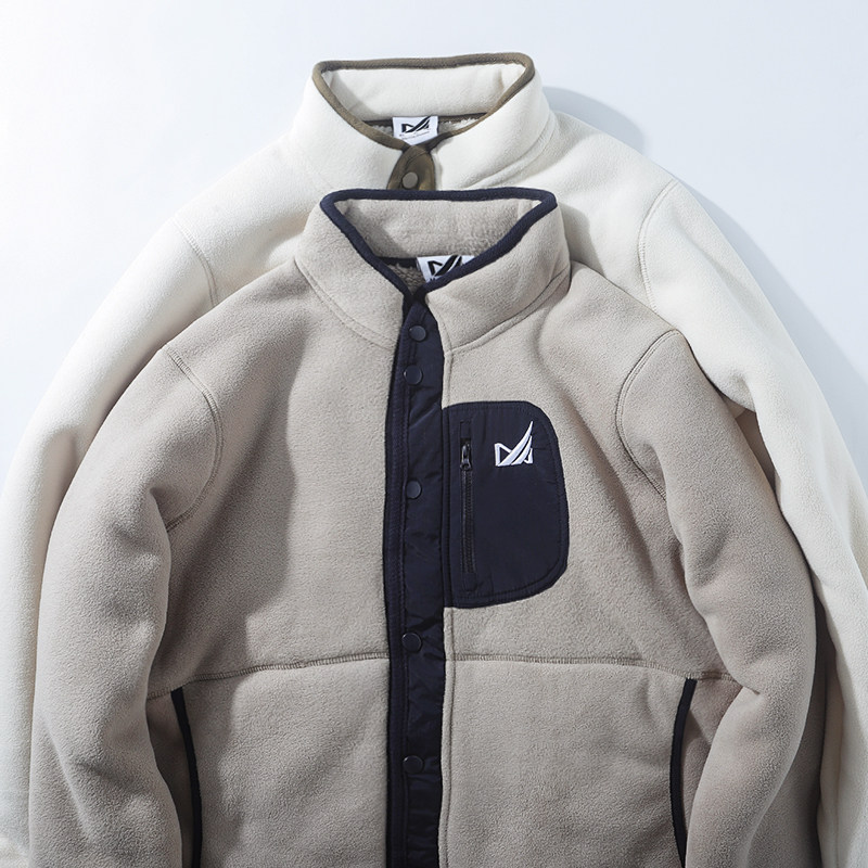 秋季山系重磅户外摇粒绒立领夹克男士加绒加厚保暖拼色修身外套潮,男装,棉衣,淘宝优惠券,粉丝福利购,淘宝优惠卷