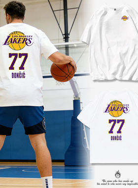 重磅美式篮球训练T恤男湖人勇士步行者凯尔特人纯棉投篮服短袖