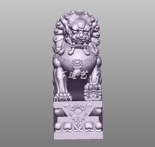 墓地狮子圆雕图天安门狮子三维立体stl文件狮兽须弥底座3d圆雕图