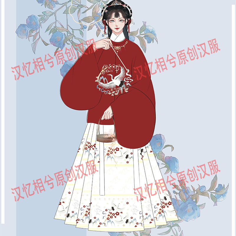 红梅鹤引汉忆相兮原创胖妹妹汉服