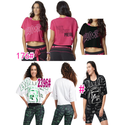 zumba短袖舞蹈运动宽松纯棉t恤