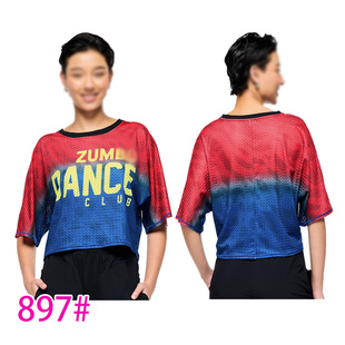 特价 健身服舞蹈服体操运动跑步女装宽松短款T恤 速干透气897