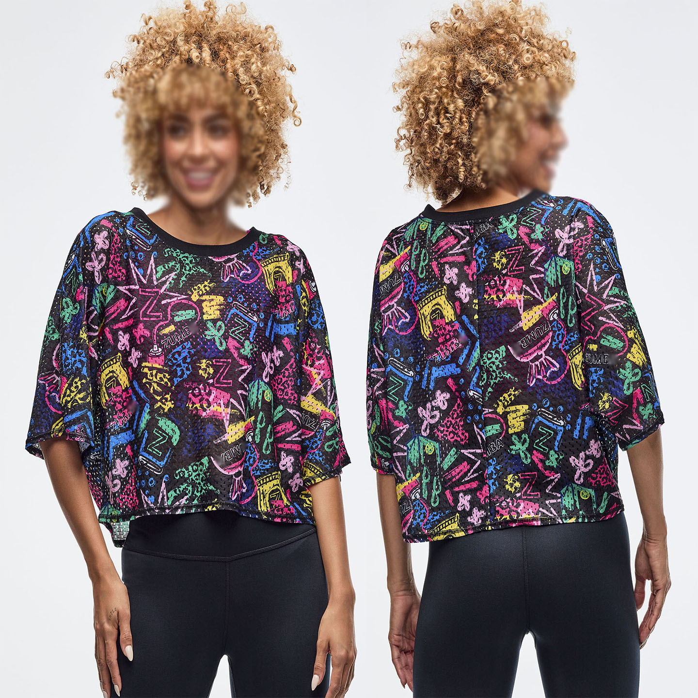 ZW短袖运动舞蹈宽松透气速干T恤