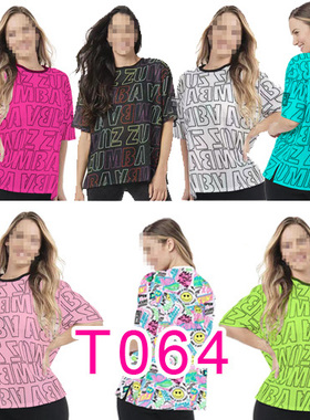 ZW特价 舞蹈服瑜伽健身运动休闲宽松大码短袖男装女装t恤速干透气