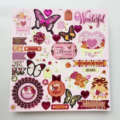 欧单烫金蝴蝶手帐12寸