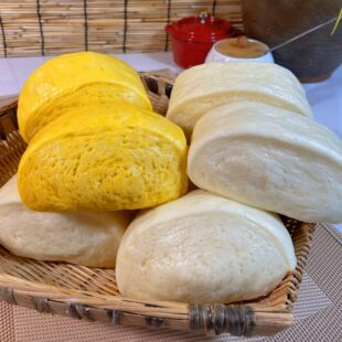 桐庐手工南瓜艾草馒头酒酿馒头大馒头面食早餐速食营养粗粮白馒头