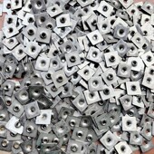 不锈钢封口片方牙片304方管连接件五金焊接配件丝牙片攻牙片封口