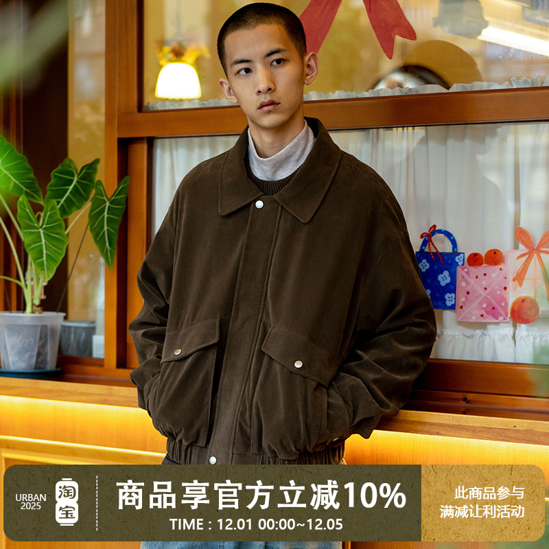 UrbanStandard秋季做旧翻领夹克