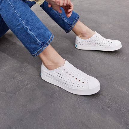 native洞洞鞋男鞋新款凉鞋女鞋溯溪鞋一脚蹬休闲鞋户外旅游情侣鞋