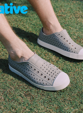 native洞洞鞋男生海边旅游凉鞋塑料男鞋透气男士沙滩鞋外穿溯溪鞋