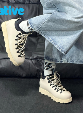 native靴子女鞋2025新款爆款白色靴子防水防滑时装靴增高冬季短靴