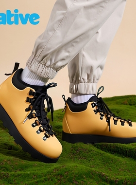 官方正品native马丁靴男款户外徒步工装靴2025秋冬新款沙漠大黄靴