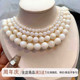 天然贝母项链女轻奢小众圆珠锁骨链百搭串珠白贝壳颈链夏天高级感