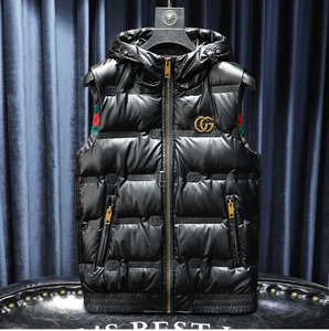 2022现货冬季马甲外套连帽羽绒服背心90白鸭绒外套 316-6617-P180图片