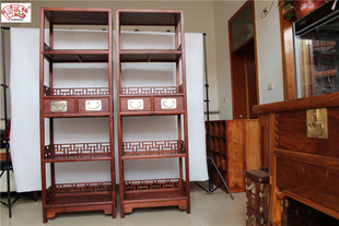 明式架格赞比亚血檀小书架小架格储物格博古架