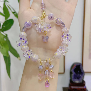 【紫气降临】灵隐文创圆满紫色小蝴蝶挂坠包挂车挂挂饰饰品送礼物