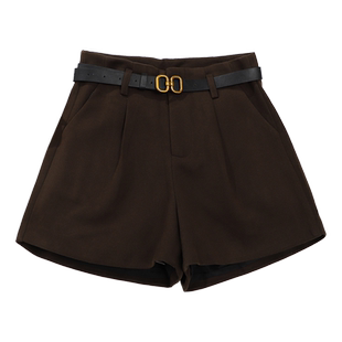 断码清货 毛呢短裤女秋冬外穿高腰打底a字冬天配靴子爆款阔腿裤