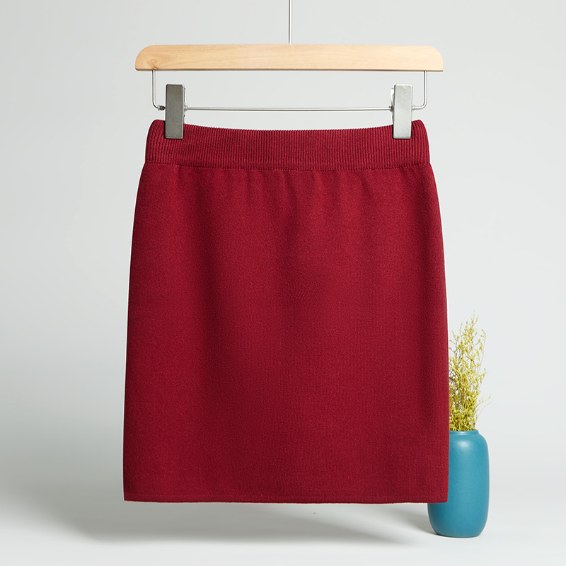 高腰短裙包臀一步小黑裙高弹力短