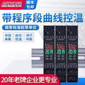 导轨式 可编程温控器曲线控温仪表自带RS485通讯PT100输入K偶输入