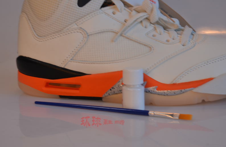 AJ5白色皮革鞋面补色颜料修复颜料掉色暗白色纯白色手绘送保护漆