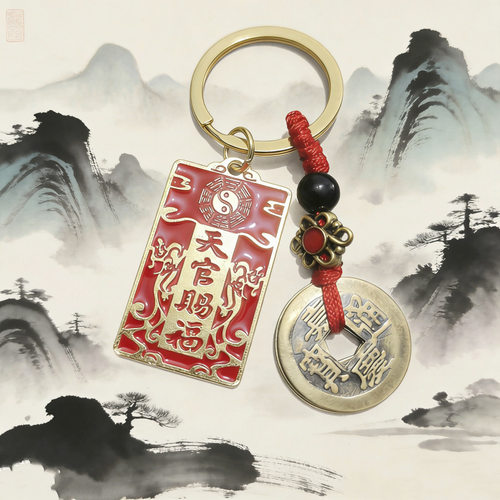 中式民族风合金钥匙扣挂