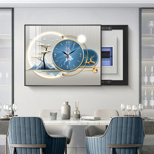 北欧轻奢电表箱装饰画带