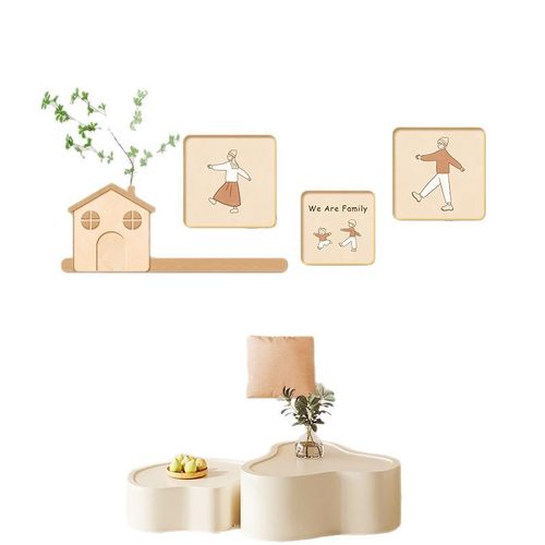 法式奶油风沙发背景墙挂