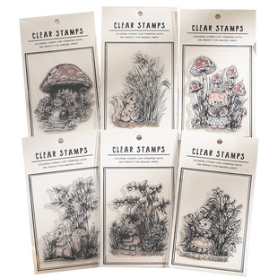 小动物透明硅胶手帐印章卡通跨境diy装 饰亚马逊儿童奖励印章定制