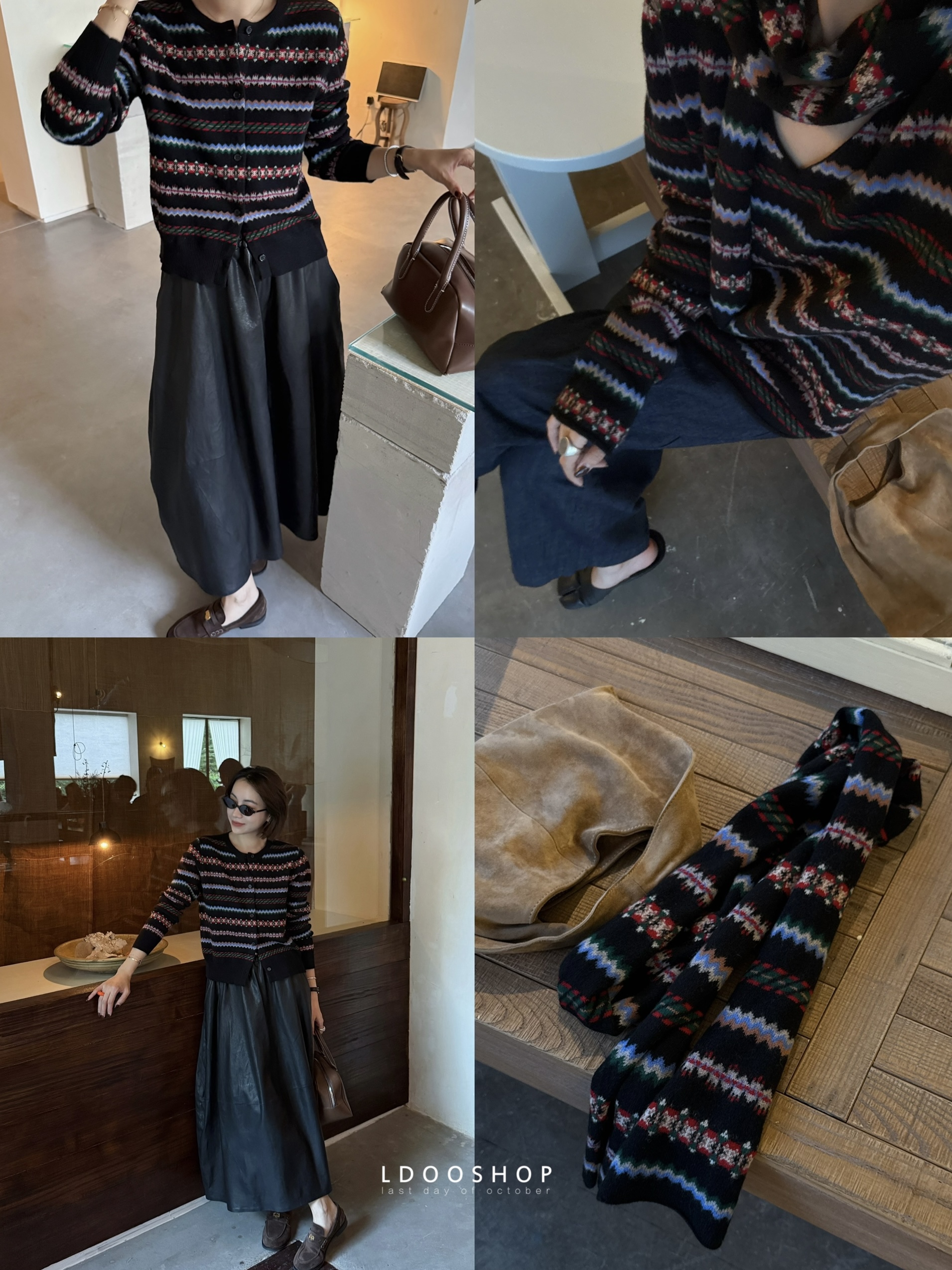 复古费尔岛提花系列毛衣/围巾