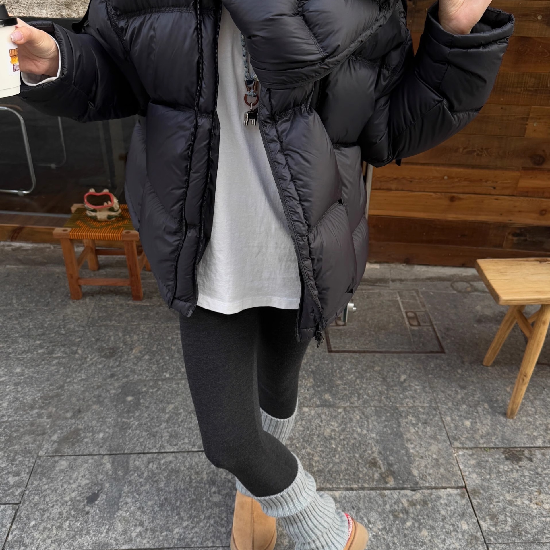 白鸭绒羽绒服休闲百搭可拆卸帽