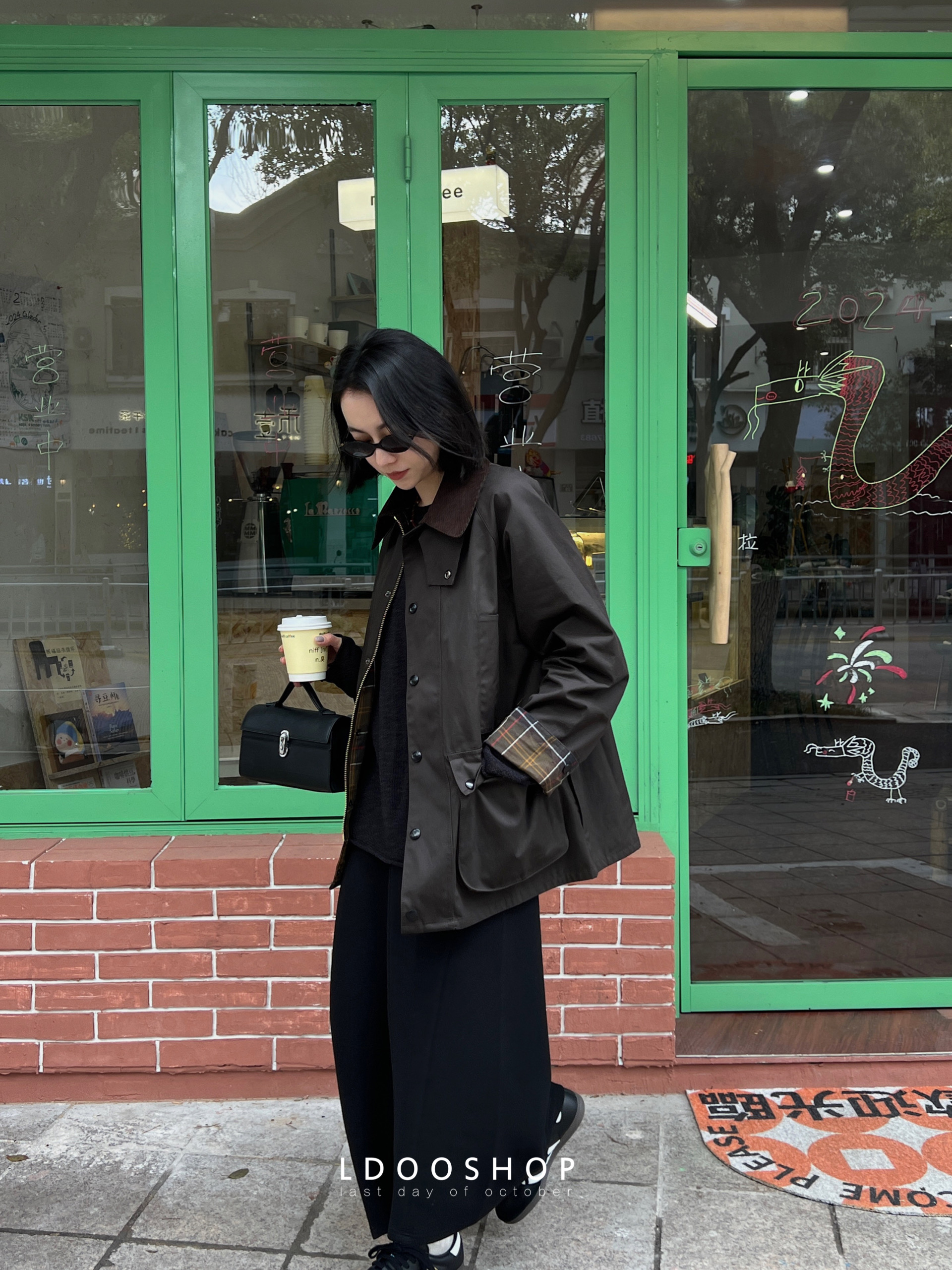 LDOO SHOP Bar*经典无蜡工装风夹克高支帆布纯棉宽松外套