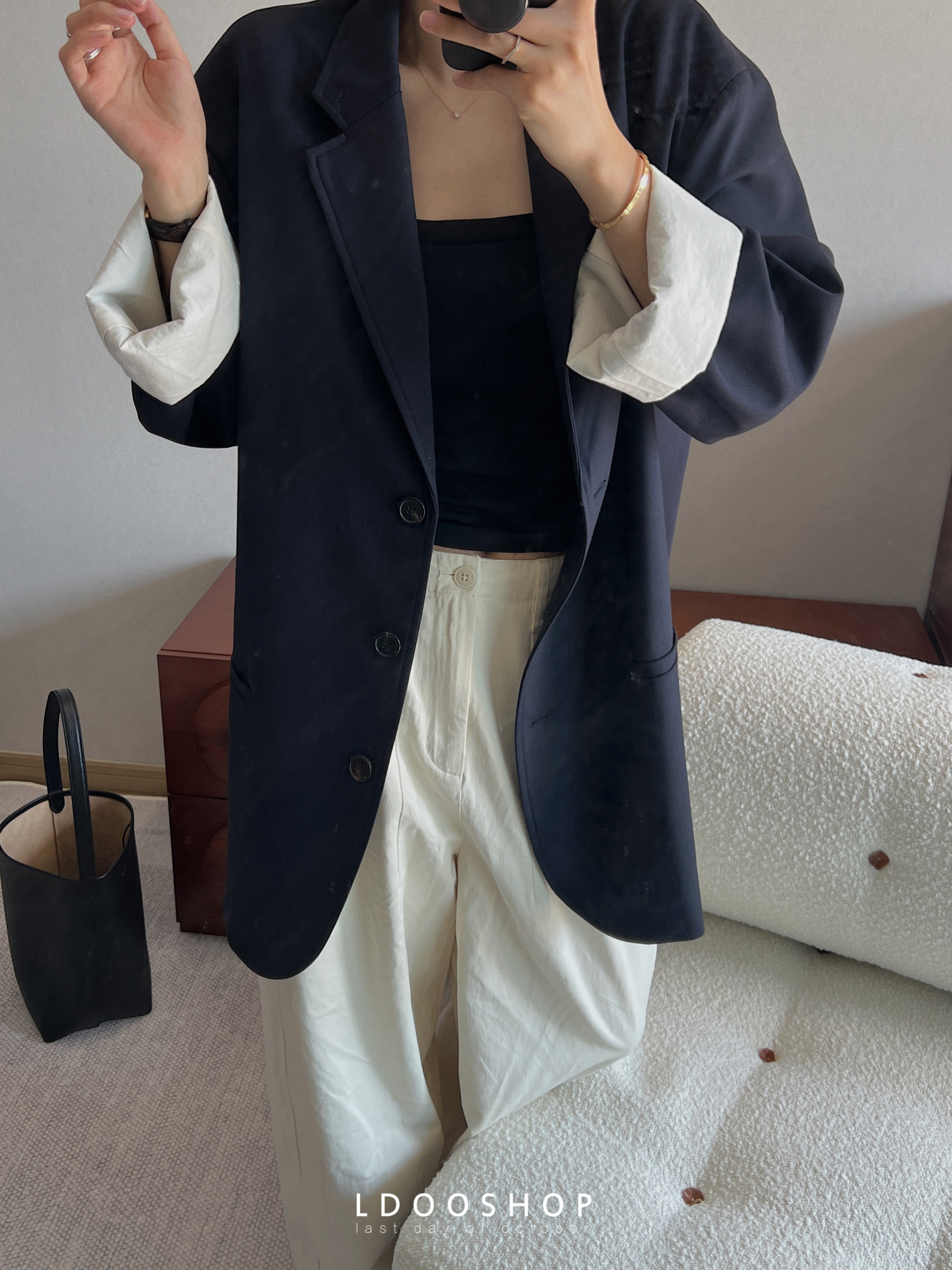 精仿羊毛西装外套马棉内里翻边袖