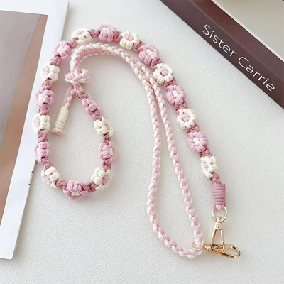 手工编织电话绳可调节长度挂绳