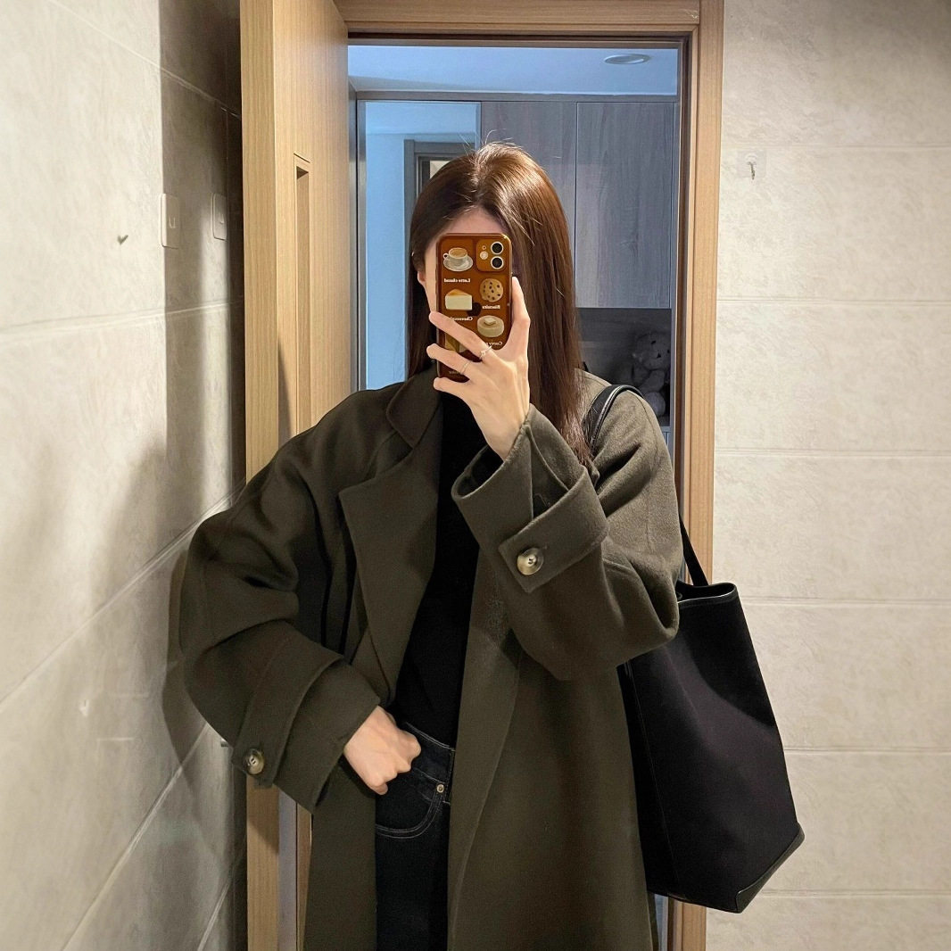 小个子呢子大衣女2025秋冬新款美拉德韩系赫本风气质加厚通勤约会