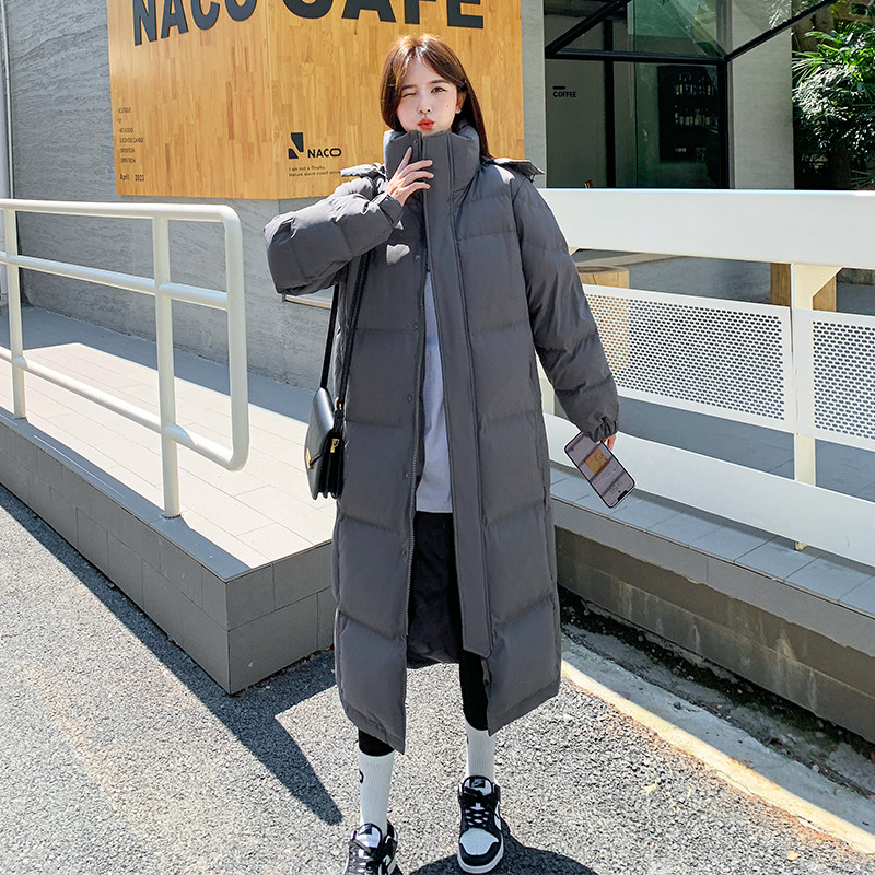 亮世秋同款羽绒服男女超长过膝加