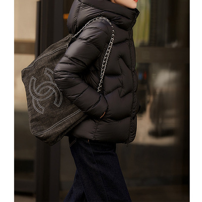 三防95白鹅绒连帽羽绒服女款高端