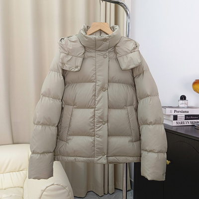 Lulu同款五格羽绒服女短款2025冬